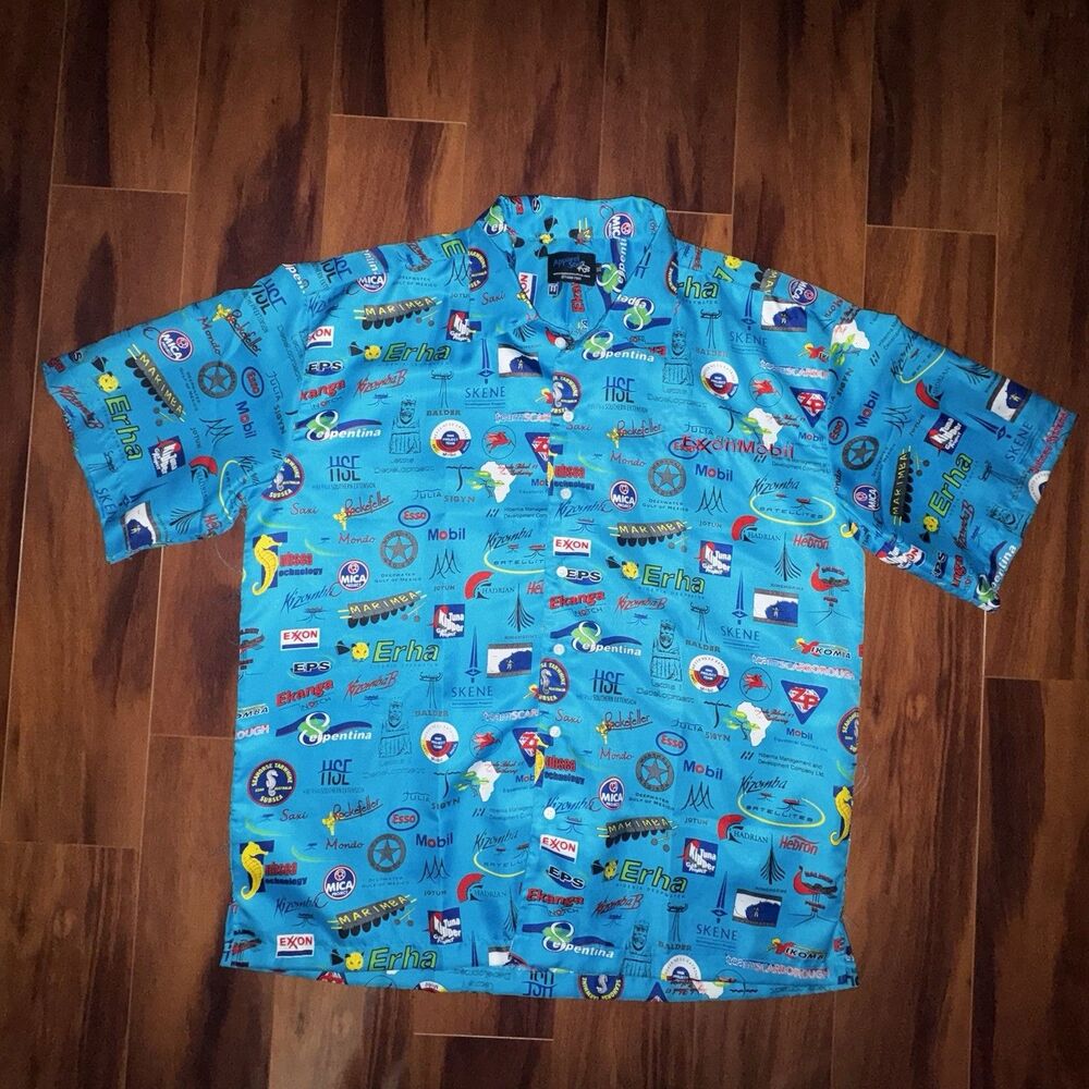 ExxonMobil Camp Shirt XL Offshore Oil Gas Project Subsea Erha Corporate Energy